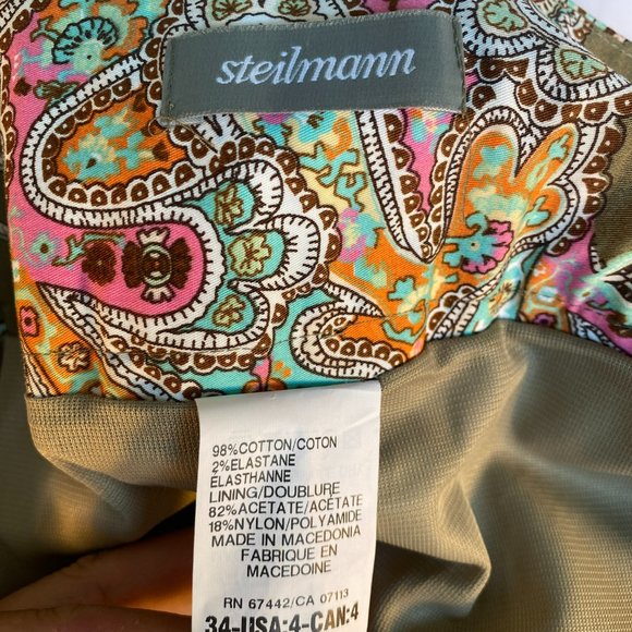 💰5 For $40/ STEILMANN FLORAL PAISLEY PLEATED SKIRT (SZ. 4) (EUC) - Picture 8 of 8